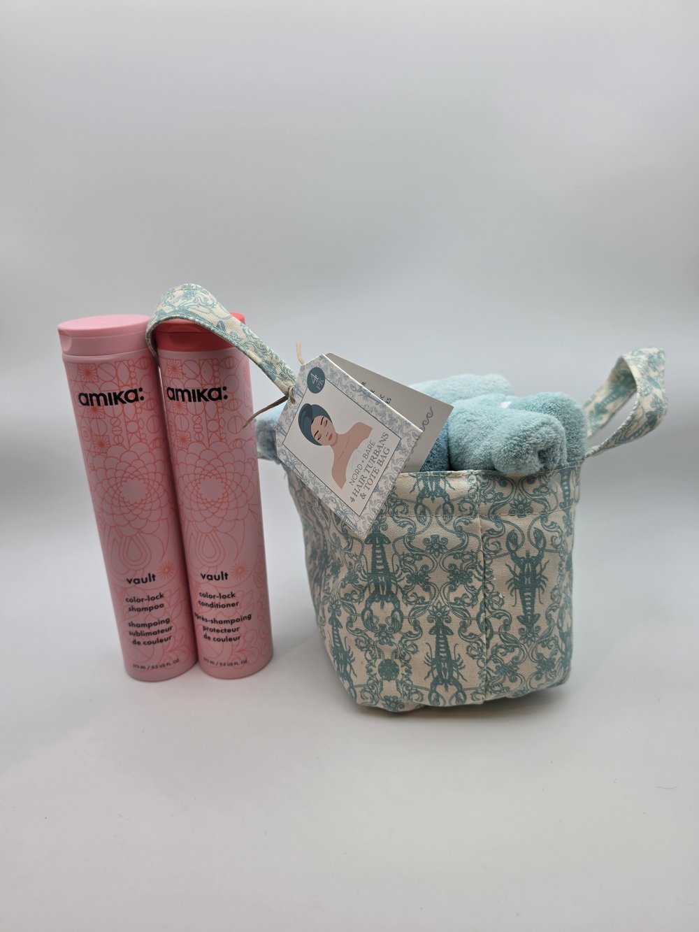 amika Vault Color-Lock Shampoo & Conditioner Duo + Hair Tote Bag Gift Set